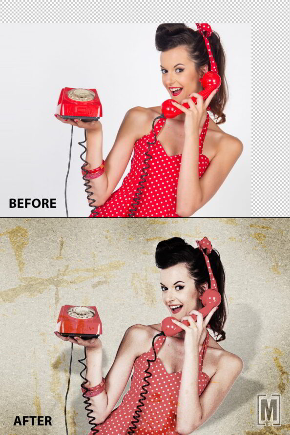 post production Milan Olah - graphic designer - pin-up style